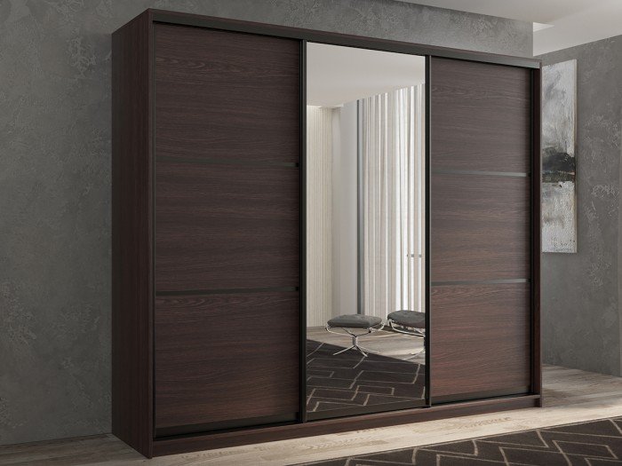 Шкафы РВ-Мебель купе 3-х дверный Кааппи 2 210х45 см (Венге)