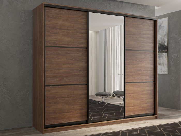 Шкафы РВ-Мебель купе 3-х дверный Кааппи 2 240х60 см (Морское дерево Винтаж)