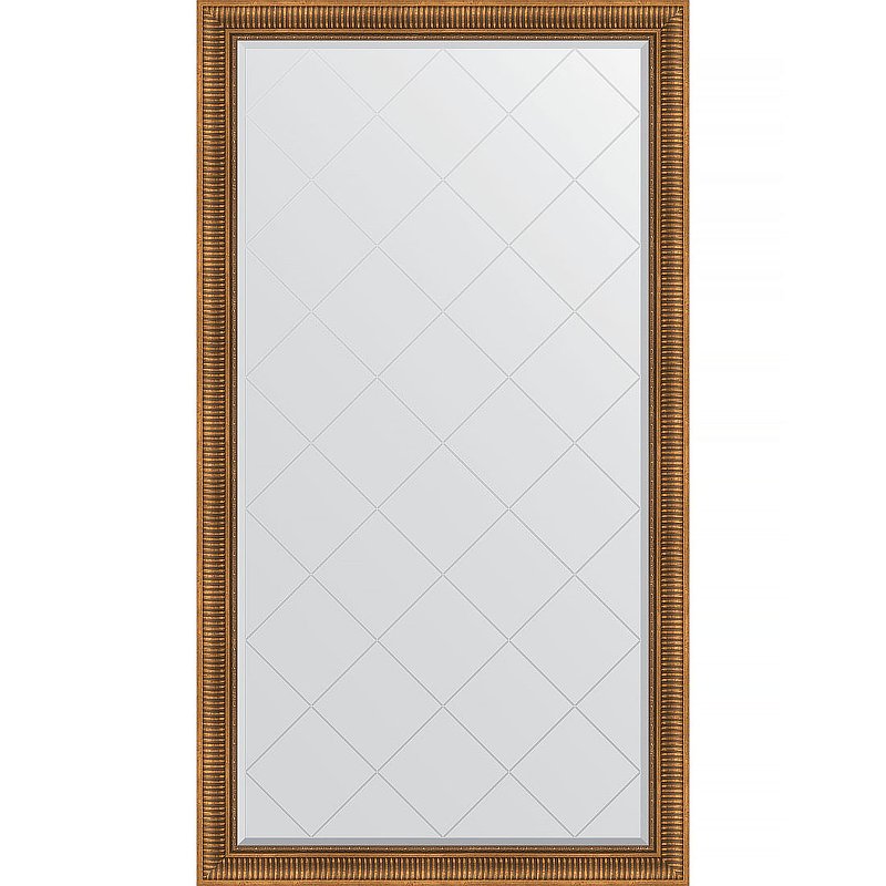 Зеркало Evoform Exclusive-G Floor 202х112 BY 6362 с гравировкой в багетной раме – Бронзовый акведук 93 мм