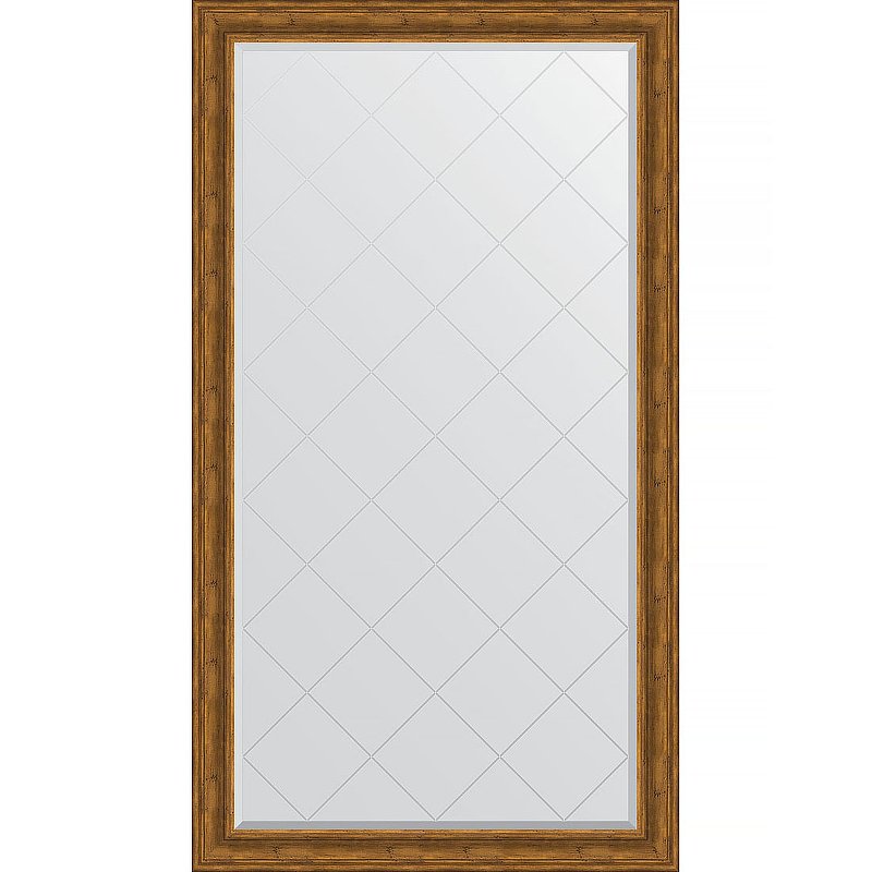 Зеркало Evoform Exclusive-G Floor 204х114 BY 6369 с гравировкой в багетной раме – Травленая бронза 99 мм
