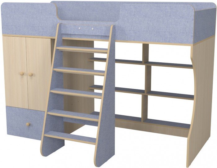 Кровати для подростков Капризун 1 чердак Р445 со шкафом