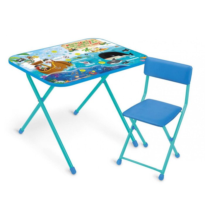 Детские столы и стулья Ника Набор мебели с Пиратами (стол+стул)