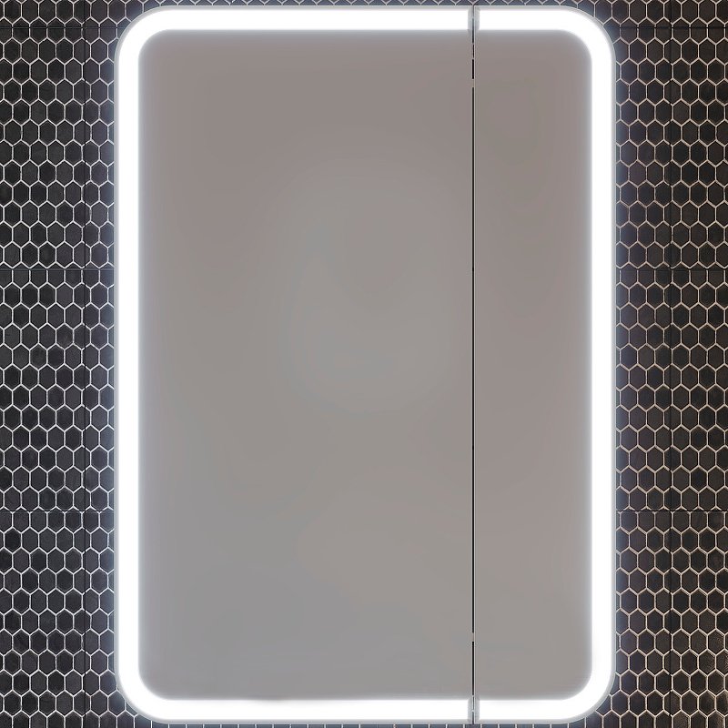 Зеркальный шкаф Opadiris Элеганс 70 00-00006755 с подсветкой Белый матовый