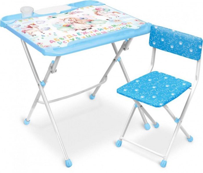 Детские столы и стулья Ника Комплект мебели Единороги