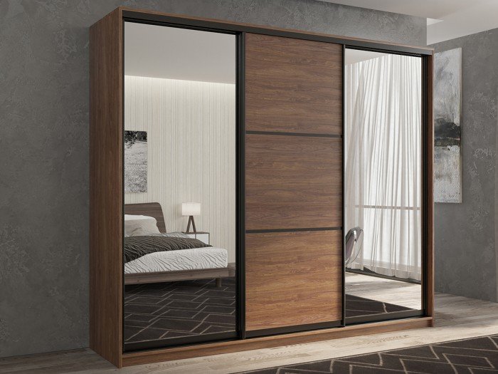 Шкафы РВ-Мебель купе 3-х дверный Кааппи 3 210х60 см (Морское дерево Винтаж)