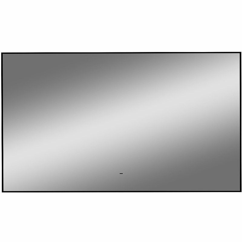 Зеркало Континент Amer 1200х700 ЗЛП1524 с подсветкой Черное с бесконтактным выключателем