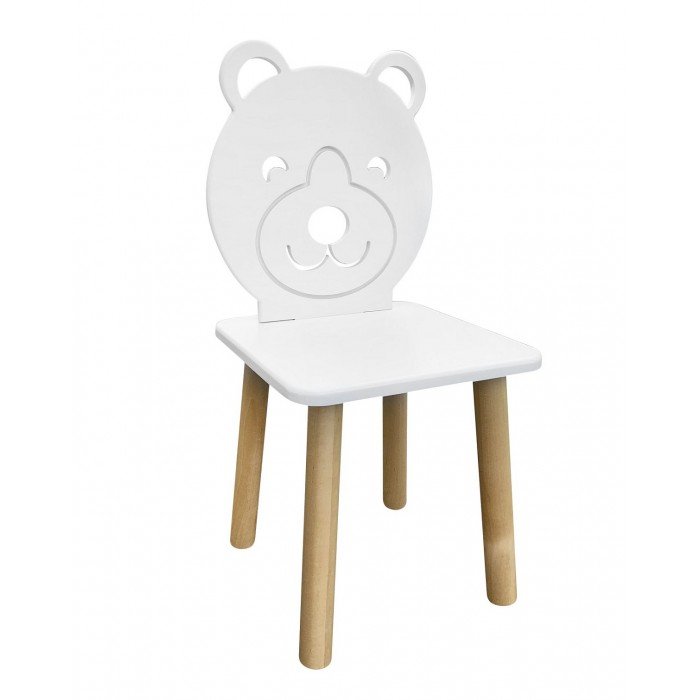 Детские столы и стулья РусЭкоМебель Детский стул Animal Мишка (натуральный корпус)