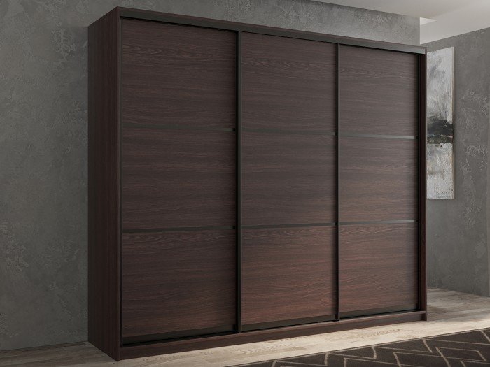 Шкафы РВ-Мебель купе 3-х дверный Кааппи 4 210х45 см (Венге)