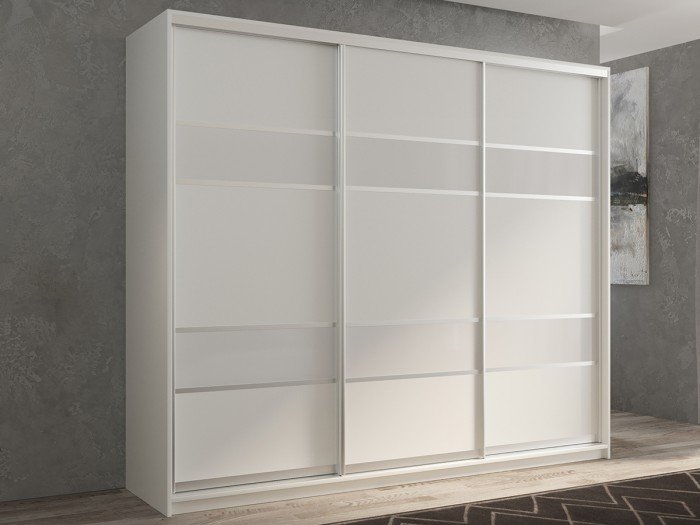 Шкафы РВ-Мебель купе 3-х дверный Кааппи 210х45 см (Белый бриллиант)