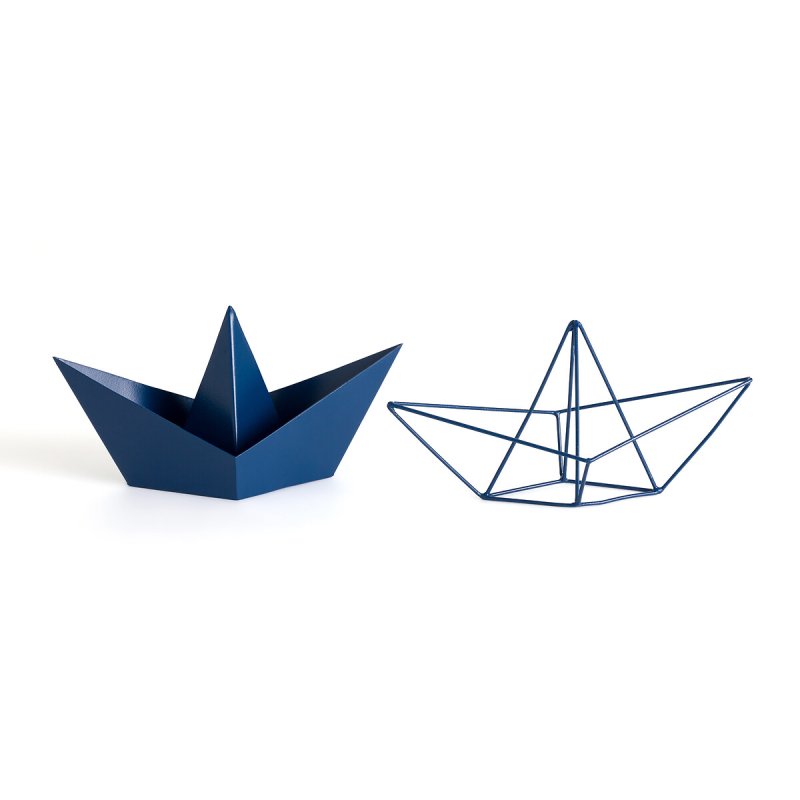 Набор LaRedoute Набор Из 2 лодок из металла под оригами Gayoma единый размер синий
