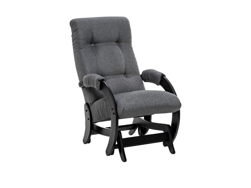 Кресло-качалка Модель 68 (Leset Футура) Венге, ткань Malmo 95 MebelVia Malmo 95, Ткань Рогожка, Фанера, шпон, лак