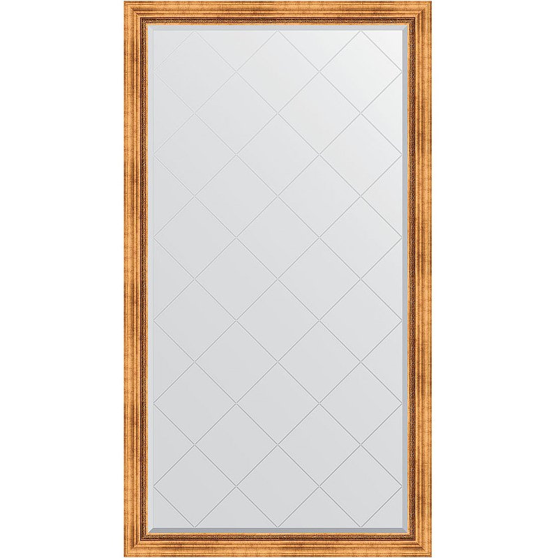 Зеркало Evoform Exclusive-G Floor 201х111 BY 6357 с гравировкой в багетной раме – Римское золото 88 мм