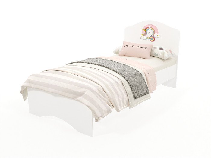 Кровати для подростков ABC-King классика №1 Единорог 160×90 низкое изножье без ящика