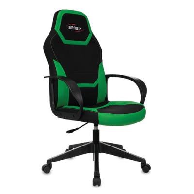 Кресло компьютерное BRABIX Alpha GM-018 черный/зеленый