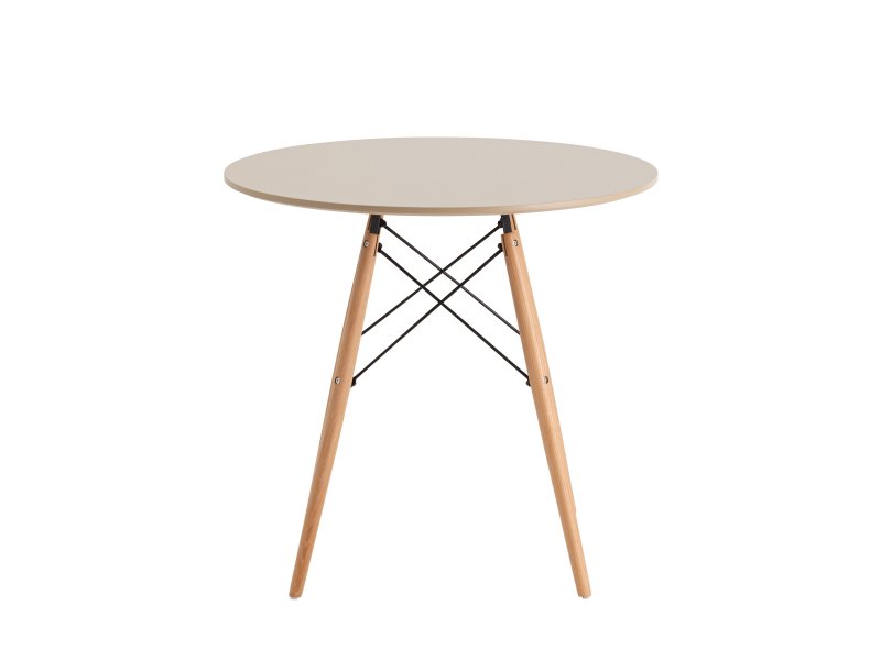 Стол STOOL GROUP Eames DSW NEW D80 бежевый Бежевый, Массив бука