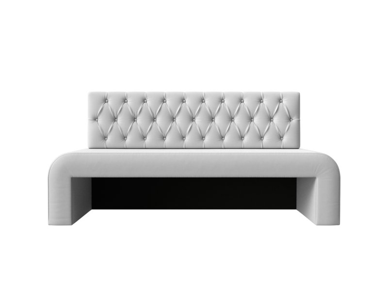 Кухонный прямой диван «Кармен Люкс» Белый, Экокожа