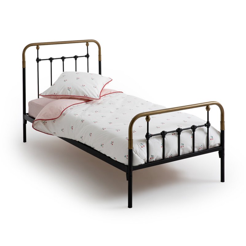 Кровать LaRedoute Металлическая Asper 90 x 190 см черный