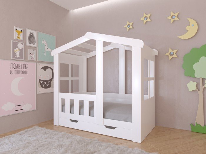 Кровати для подростков РВ-Мебель Астра домик с ящиком