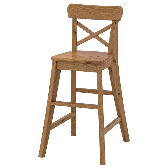 стул Ингольт детский 410х770х450мм коричневый массив сосны
