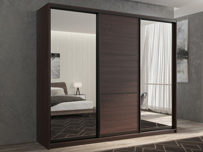Шкафы РВ-Мебель купе 3-х дверный Кааппи 3 210х45 см (Венге)