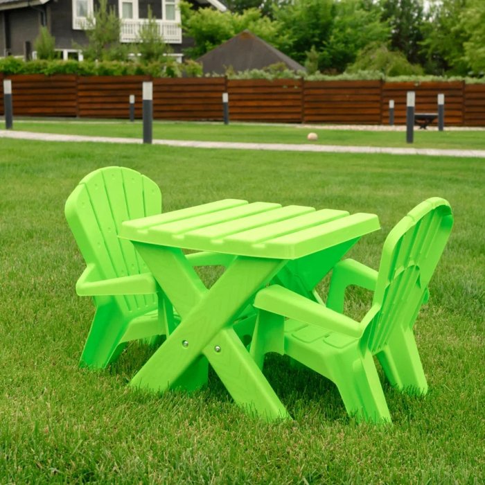 Детские столы и стулья UNIX Kids Набор садовой мебели UNIX Kids Garden Green