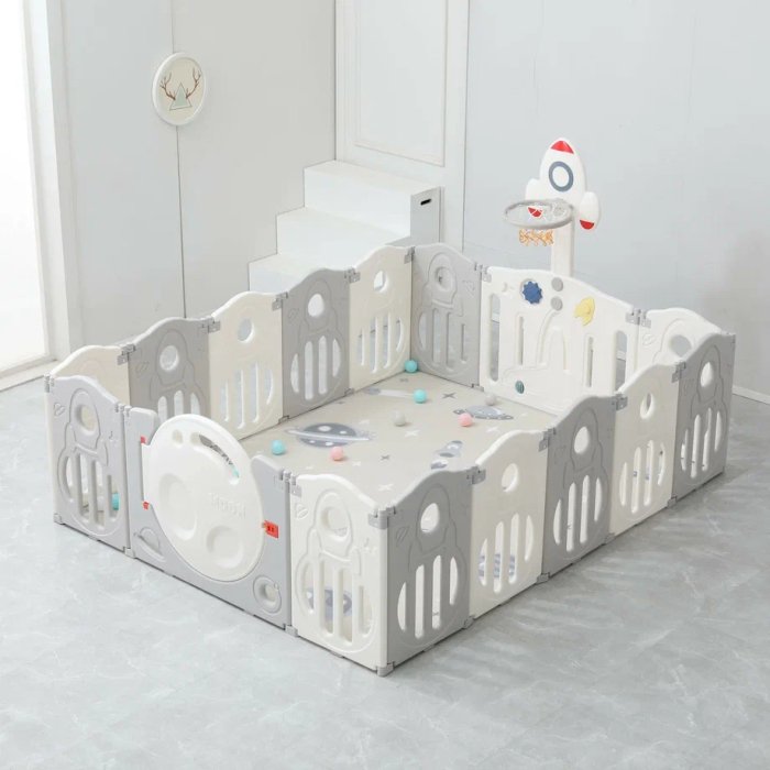 Манежи UNIX Kids Манеж UNIX Kids SUPREME Space 200×200 Grey