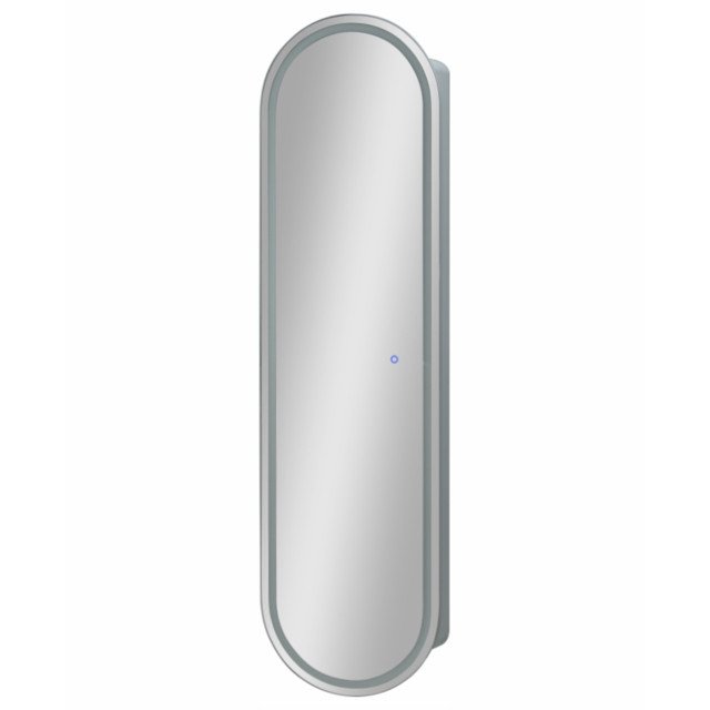 шкаф-пенал зеркальный Respect 45х160см подвесной LED сенсор белый