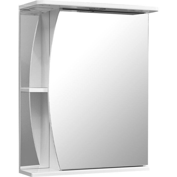 Зеркало-шкаф Stella Polar Лана 55 с подсветкой, правый, белый (SP-00000044)