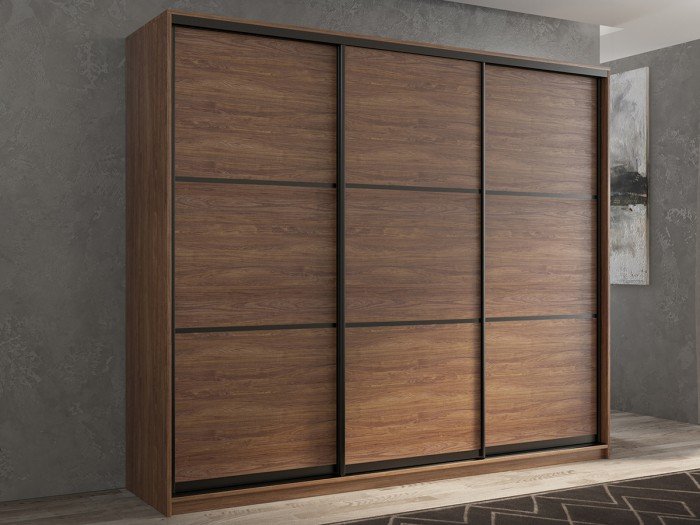 Шкафы РВ-Мебель купе 3-х дверный Кааппи 4 240х60 см (Морское дерево Винтаж)