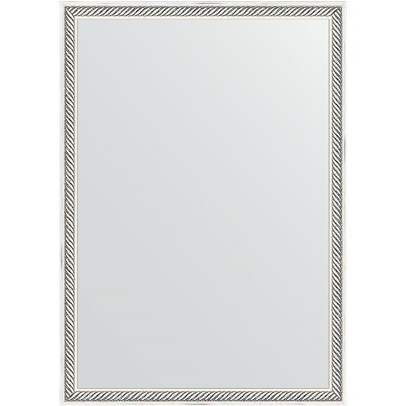 Зеркало Evoform Definite 68х48 BY 0622 в багетной раме - Витое серебро 28 мм
