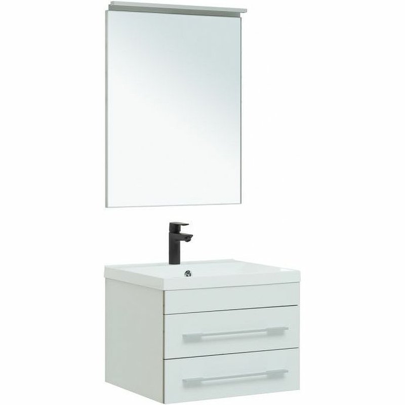Комплект мебели для ванной Aquanet Верона New 58 281102 подвесной Белый матовый