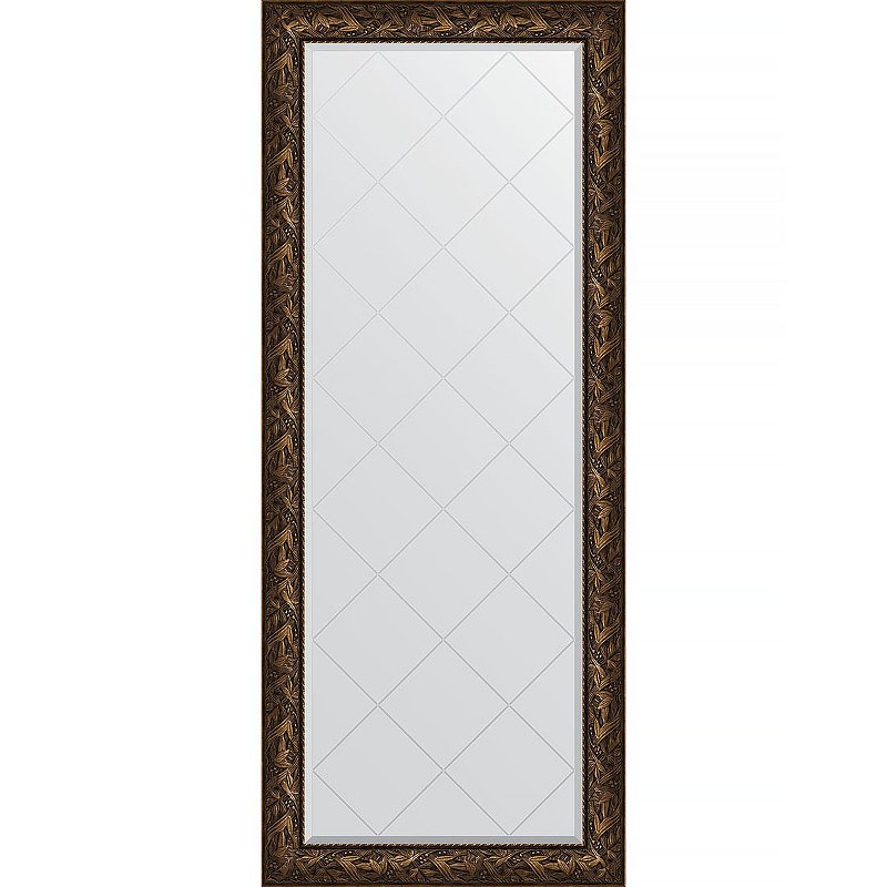 Зеркало Evoform Exclusive-G Floor 203х84 BY 6326 с гравировкой в багетной раме – Византия бронза 99 мм