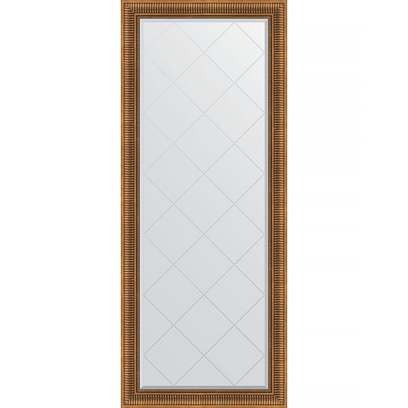 Зеркало Evoform Exclusive-G Floor 202х82 BY 6322 с гравировкой в багетной раме – Бронзовый акведук 93 мм