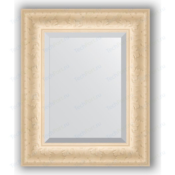 Зеркало с фацетом в багетной раме Evoform Exclusive 45×55 см, старый гипс 82 мм (BY 1364)