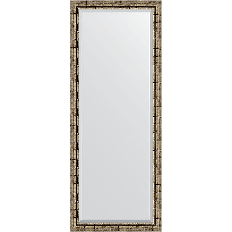 Зеркало Evoform Exclusive Floor 198х78 BY 6107 с фацетом в багетной раме – Серебряный бамбук 73 мм