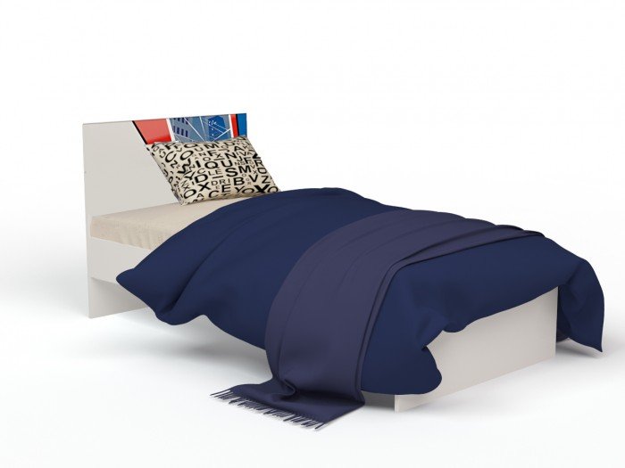 Кровати для подростков ABC-King Человек паук с рисунком без ящика 190x90 см