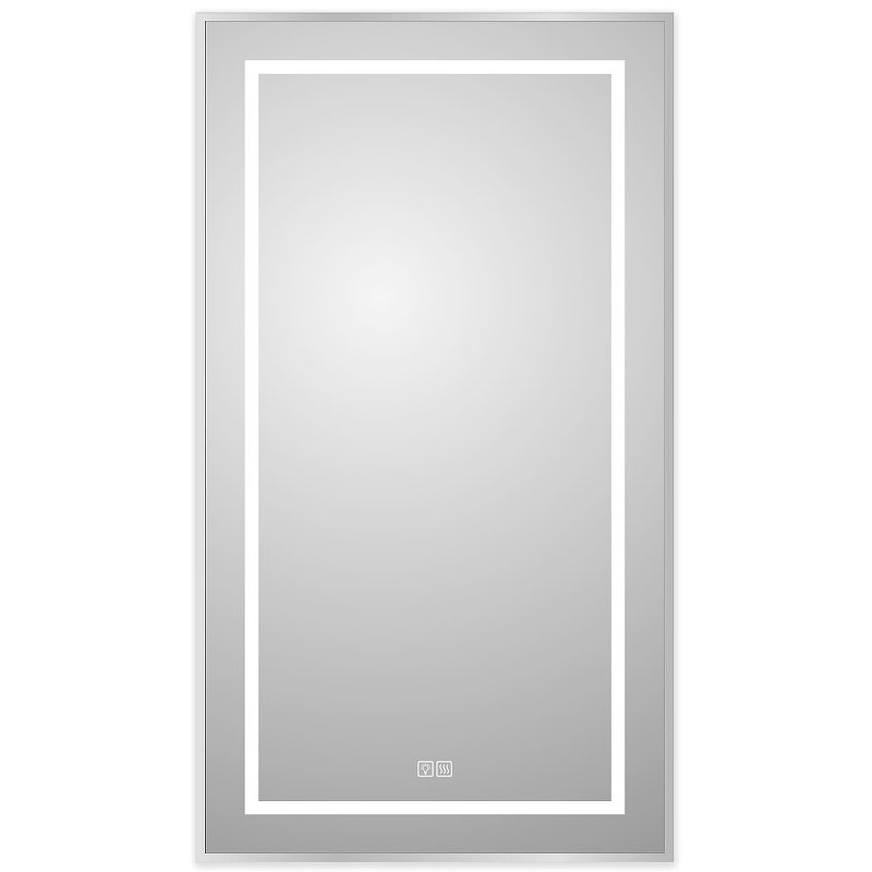 Зеркало BelBagno Kraft 50 SPC-KRAFT-500-900-LED-TCH-WARM с подсветкой Сатин с сенсорным выключателем и подогревом