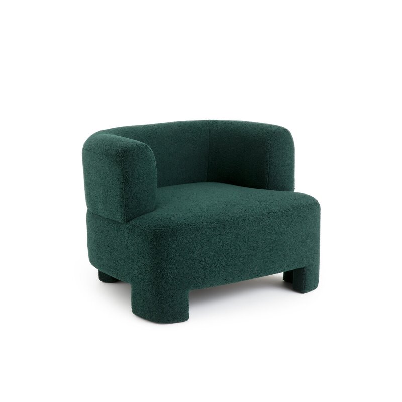 Кресло из ткани букле большая модель Darrel единый размер зеленый