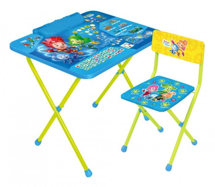 Детские столы и стулья Ника Комплект мебели Фиксики Азбука