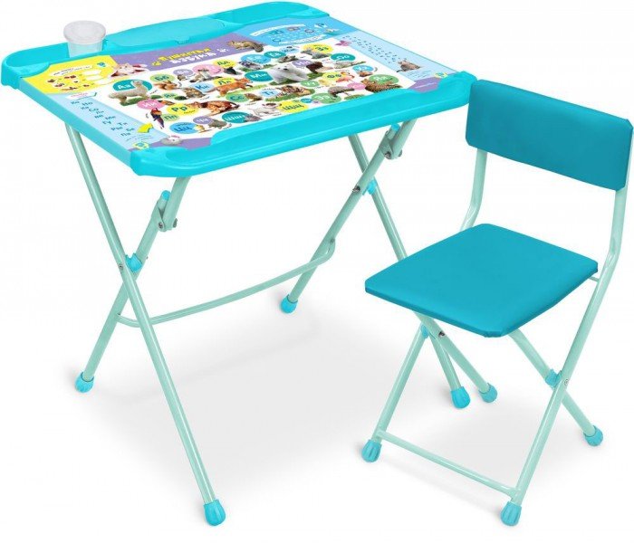 Детские столы и стулья Ника Детский комплект мебели Пушистая азбука